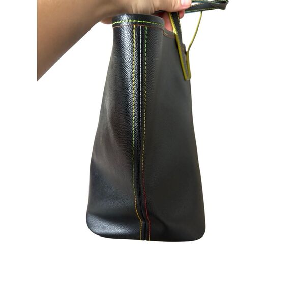 Kurt Geiger London Black Neon Multicolor Leather Richmond Tote Black - Picture 13 of 15